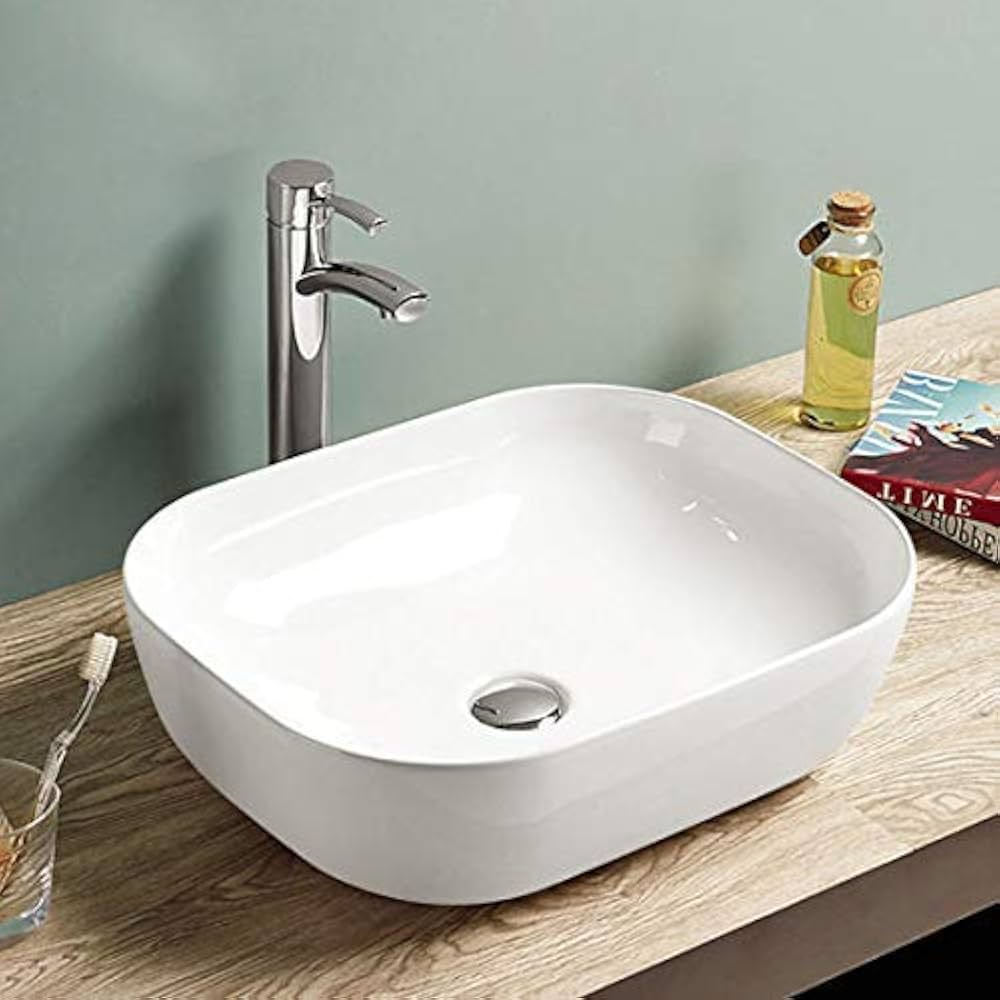 KUDOS LACTOSE White Table top Wash Basin for Bathroom Sink Basin ...