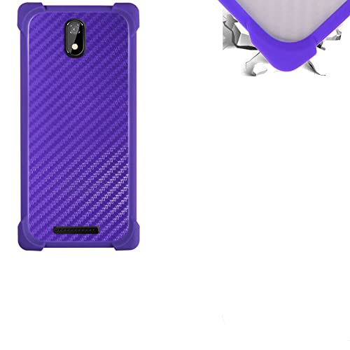 jioeuinly HotPepper Serrano3 Case Compatible for Hot Pepper Serrano 3 Phone Case HPP-L55B QLink Wireless Smartphone 5.5 inch Phone Case PC backplane + Silicone Soft Frame Cover Purple