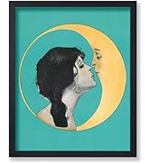 Poster Master Vintage Dear Old Dixie Moon Poster - Woman Kissing Moon Print - Crescent Moon Art -...