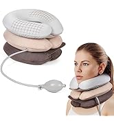 Cervical Neck Traction Device Inflatable Neck Stretcher Collar for Neck Pain Relief, Adjustable N...