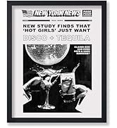 Poster Master Hot Girls Just Want Disco and Tequila Poster - Newspaper Print - Alcohol Art - Gift...