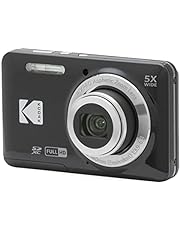 KODAK PIXPRO FZ55-BK 16MP Digital Camera 5X Optical Zoom 28mm Wide Angle 1080P Full HD Video 2.7&#34; LCD Vlogging Camera (Black)