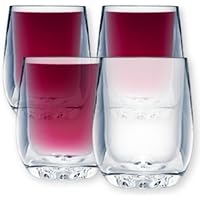 Set of 4 Strahl Unbreakable Stemless Osteria Bordeaux Wine Glass, 13 oz 