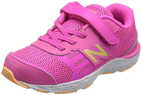 New Balance Kid's 680 V5 Alternative Closure Running Shoe, Light Peony, 6.5 XW US Toddler