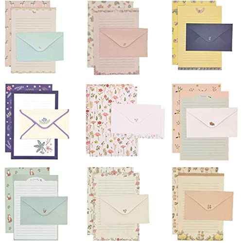 EBOCACB 81pcs Stationary Paper and Envelopes Set, Contain 54 stationery ...