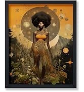 Poster Master African American Woman Poster - Surreal Print - Afro Girl Art - Black Girl Art - Tr...