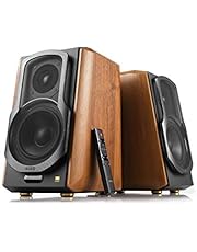 Edifier S1000MKII Audiophile Active Bookshelf 2.0 Speakers - 120w Speakers Bluetooth 5.0 with aptX HD - Optical Input - S1000MK2 Powered Near-Field Monitor Speaker with Class D Amp Brown