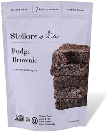 Stellar Eats Fudge Brownie Baking Mix, 10.4 oz, 1 Pack - Grain Free, Gluten Free, Dairy Free, Plant Based, Paleo Friendly