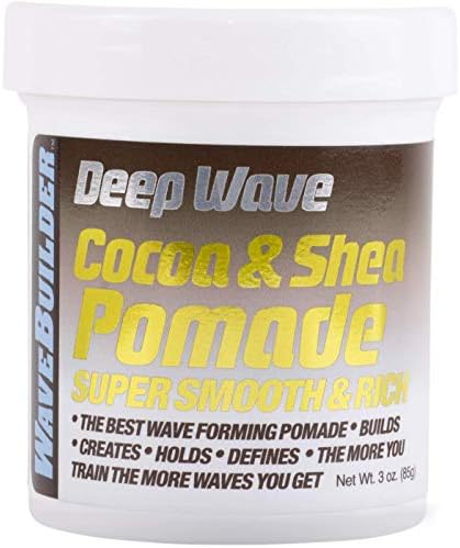 WaveBuilder Cocoa & Shea Pomade | Super Smooth & Rich Formula Promotes Healthy Hair Waves, 3 Oz