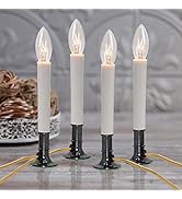 SUNSGNE Electric Christmas Window Candles with Nickel Plated Base, Electric Window Candle Lamp Li...