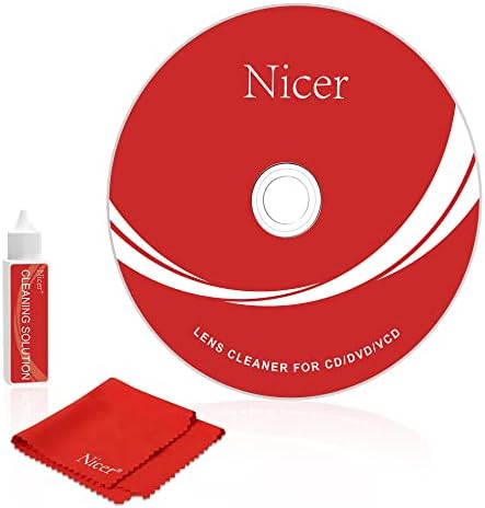 Nicer CD/VCD/DVD Player Cleaner Kit, Laser Lens Cleaning Disc with Double Brush Cleaning System, NS-2