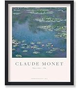 Poster Master Monet Poster - Retro Impressionism Print - Water Lilies, Watercolor, Abstract, Colo...