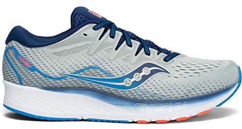 Saucony Men's S20514-1 Ride ISO 2 Running Shoe, Grey/Blue - 10.5 M US