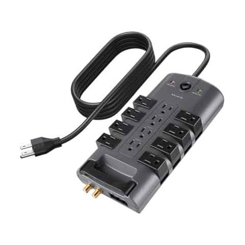 Belkin Surge Protector w/ 8 Rotating & 4 Standard Outlets Cover