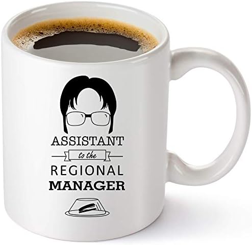 Assistant To The Regional Manager Coffee Mug - The Office Gifts - Funny Dwight Schrute The Office Merchandise - 11oz collectible Dunder Mifflin The Office Mug For Men And Women