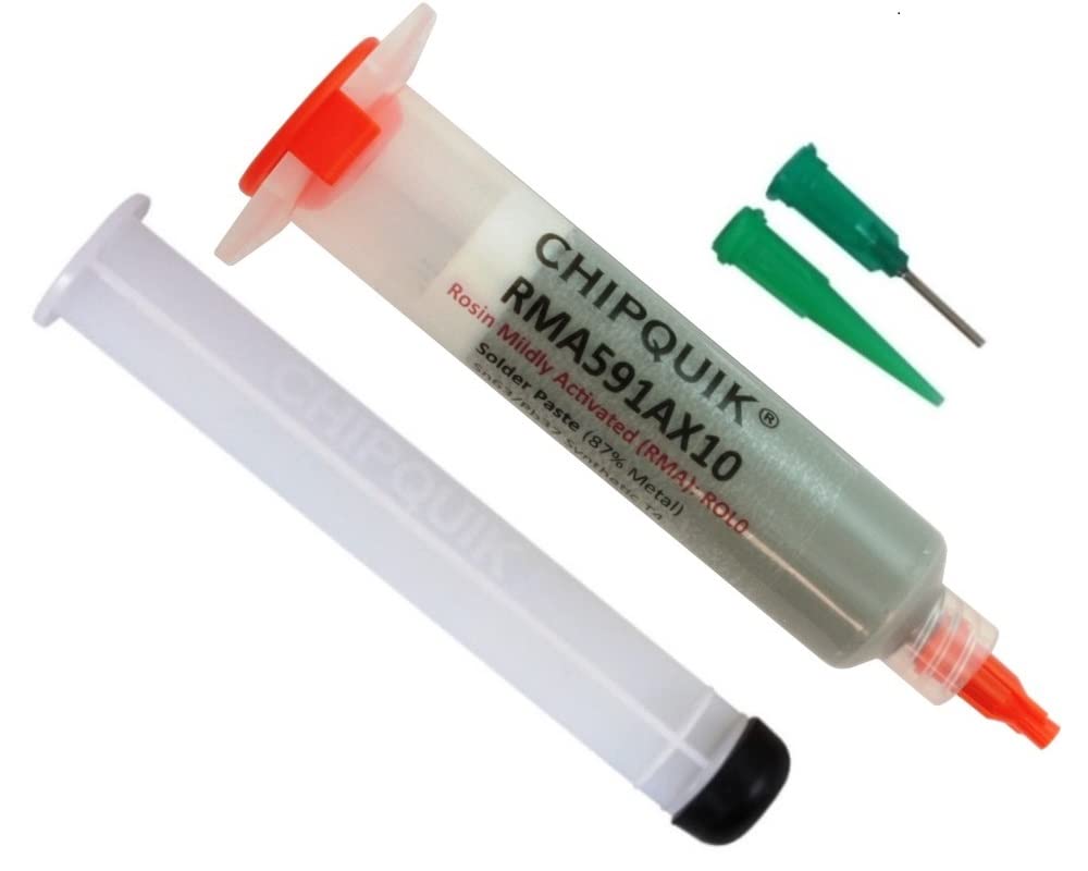 Chip Quik RMA591AX10 RMA Solder Paste Sn63/Pb37 T4 (35g syringe) ROL0