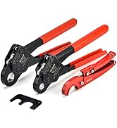 IWISS Angle Head F1807 PEX Pipe Crimping Tool for Copper Rings - 1/2&3/4-inch Two Crimper Set wit...