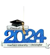 Personalized Graduation Ornament Class of 2024 – Fast & Free 24h Customization – High School Seni...