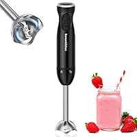  Bonsenkitchen 12-Speed Electric Hand Blender with Turbo Mode, Immersion Hand Held Blender Stick with Stainless Steel Blades 