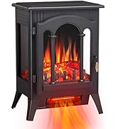 Antratic Star 3D Infrared Electric Fireplace Stove, Freestanding Fireplace Heater Adjustable Brig...