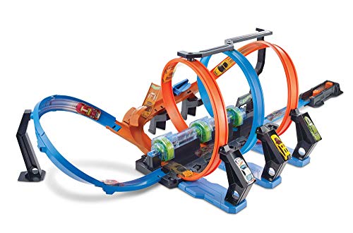 Hot Wheels, Pista Hot Wheels Schianti Rotanti con Propulsori Motorizza...