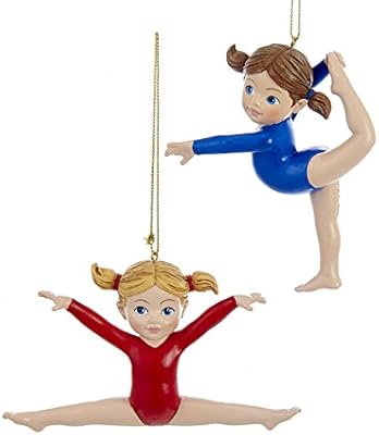 Gymnast Girl Ornaments, 2 Assorted