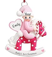 Personalized Baby Ornament 2024 – Fast & Free 24h Customization – Baby 1st Christmas Ornament for...