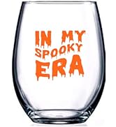 In My Spooky Era Wine Glass | Halloween Party Gifts for Women - Stemless Wine Drinking Glasses fo...