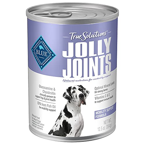 Blue Buffalo True Solutions Jolly Joints Natural Mobility Support Adult Wet Dog Food, Chicken 12.5-oz cans (Pack of 12)