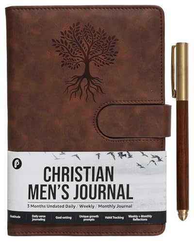 Prazoli Leather Christian Bible Prayer Journal For Men - Study