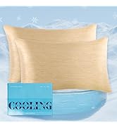 Elegant Comfort Premium Cooling Pillowcase Set for Hot Sleepers, 2-Piece Luxury Arc-Chill Pillowc...