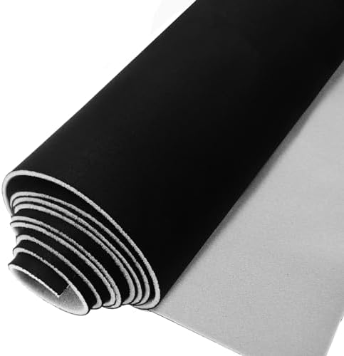 Suede Headliner Fabric with Foam Backing Material - Automotive/Home Micro-Suede Headliner Flame Retardant Fabric for Car Replacement/Repair/DIY (Black 85X60 Inch)