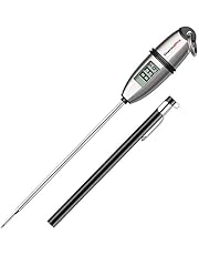 ThermoPro TP02S Thermomètre de Cuisson Numérique 5 Secondes Thermomètre Instantané Thermomètre pour Boissons Chaudes Lait Les Confiseries avec Longue Sonde