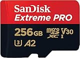 SanDisk 256GB Extreme PRO® microSD™ UHS-I Card with Adapter C10, U3, V30, A2, 200MB/s Read...