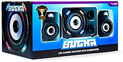 Bugha Exclusive LED Gaming Speakers & subwoofer Set, 3.5mm aux-in