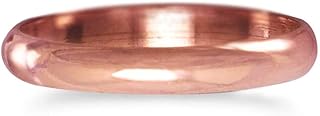 IVY & BAUBLE 100% Uncoated Solid Copper Ring Therapy Healing Band for Men & Women, Made In USA, 3mm, Size 4-12