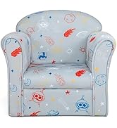 Costzon Kids Couch, Children's Sofa Armrest Chair with Pattern, Toddler Furniture w/Sturdy Wood C...