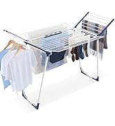 APEXCHASER Clothes Drying Rack, Foldable Laundry Rack with Sock Clips, Indoor/Outdoor for Towels,...