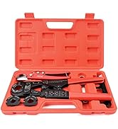 IWISS Pex Pipe Crimping Tool kit for 3/8,1/2,3/4,1-inch Copper Ring with Free Gauge&Pex Pipe Cutt...