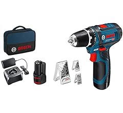 Bosch Professional 12V System Akku Bohrschrauber GSR 12V-15 (inkl. 2x2.0 Akku, Ladegerät, 39tlg.-Zubehör-Set, Werkzeugtasch…