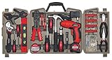 Apollo Tools DT0738 161 Piece Complete Household Tool Kit with 4.8 Volt Cordless Screwdriver and Most Useful Hand Tools and DIY accessories