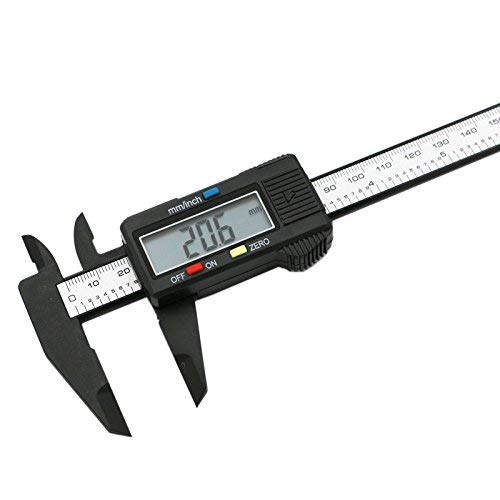 Generic LSHAZI03590 New 150Mm 6Inch Lcd Digital Electronic Carbon Fiber Vernier Caliper Gauge Micrometer