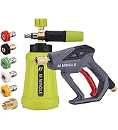 M MINGLE High Pressure Washer Gun Snow Foam Lance, 4000 PSI Cannon Foam Blaster Power Washer with...