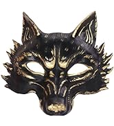 VALICLUD Wolf Mask Adult Scary Werewolf Costume Half Face Werewolf Mask Animal Masquerade Mask Co...