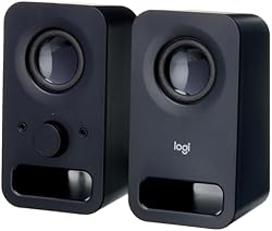 Logitech 980-000816 Z150 Compact Multimedia Stereo Speakers, 3.5mm Audio Input, Integrated Controls, Headphone