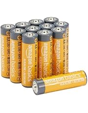 Amazon Basics 12-Pack AA Alkaline High-Performance Batteries, 1.5 Volt, 10-Year Shelf Life