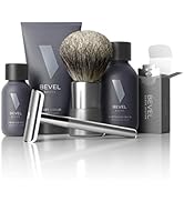 Shaving Kit for Men by Bevel - Starter Shave Kit, Includes Safety Razor, Shaving Brush, Shave Cre...