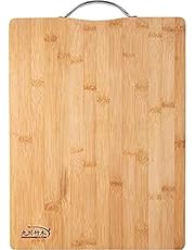 ECVV Extra Large Premium Bamboo Cutting Board, Wooden Chopping Board Kitchen Cutting Board With Juice Grooves. Natural Bamboo