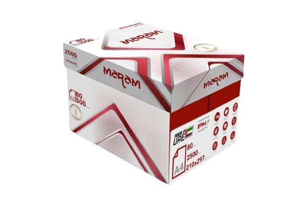 Organize Your Office Essentials with Maram A4 Paper Box | Contains 5 Reams, Each with 500 Pages | Convenient Packaging for a Total of 2500 Pages | Ensure a Seamless Workflow