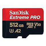 SanDisk Extreme PRO microSDXC UHS-I Memory Card 512 GB + Adapter & RescuePRO Deluxe (for...